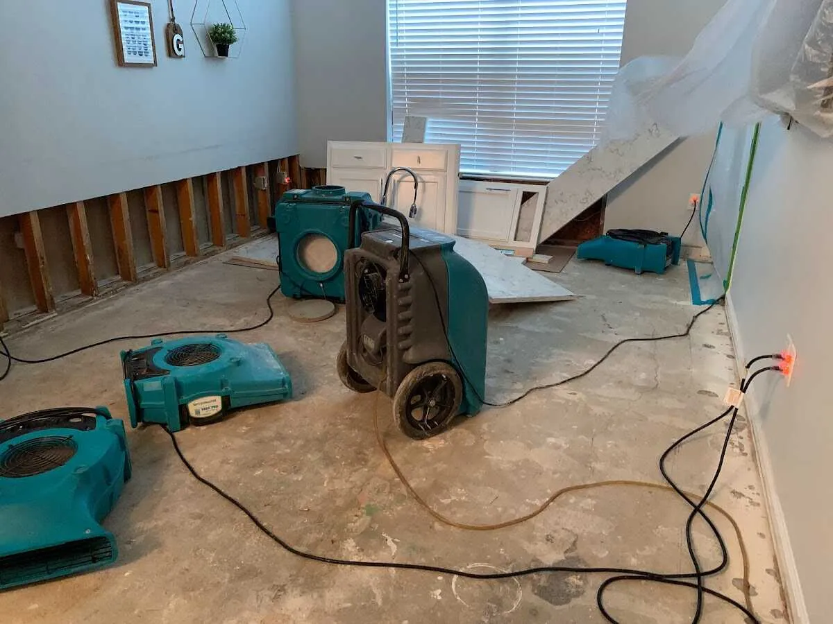 Dehumidifier in flood-cut room for Water Extraction & Removal in Mishawaka